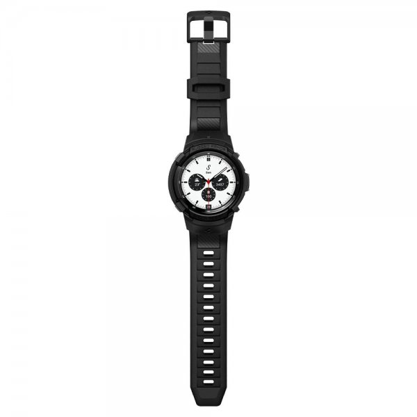 Spigen Samsung Galaxy Watch 4 Classic 42 mm cover med rem Rugged Armor Pro Sort