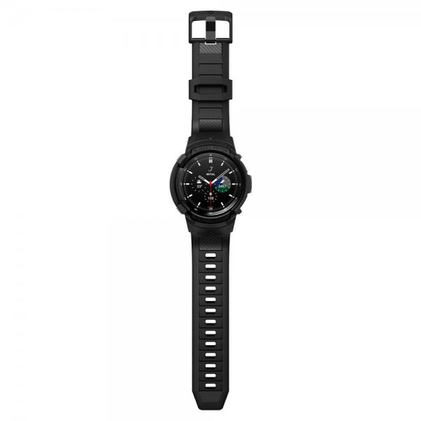 Spigen Samsung Galaxy Watch 4 Classic 46mm Cover med rem Rugged Armor Pro Sort