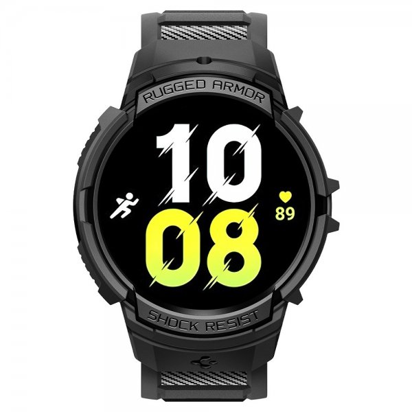 Spigen Samsung Galaxy Watch 6 44mm Cover og Rem Rugged Armor Pro Sort