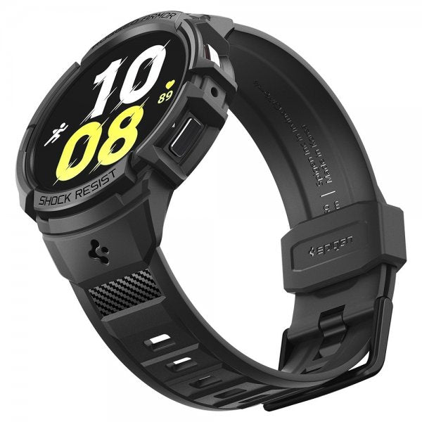 Spigen Samsung Galaxy Watch 6 44mm Cover og Rem Rugged Armor Pro Sort