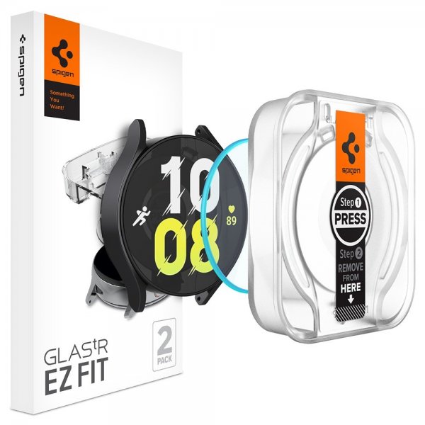 Spigen Samsung Galaxy Watch 6 44mm Skærmbeskyttelse GLAS.tR EZ Fit 2-pak
