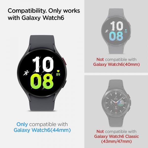 Spigen Samsung Galaxy Watch 6 44mm Skærmbeskyttelse GLAS.tR EZ Fit 2-pak