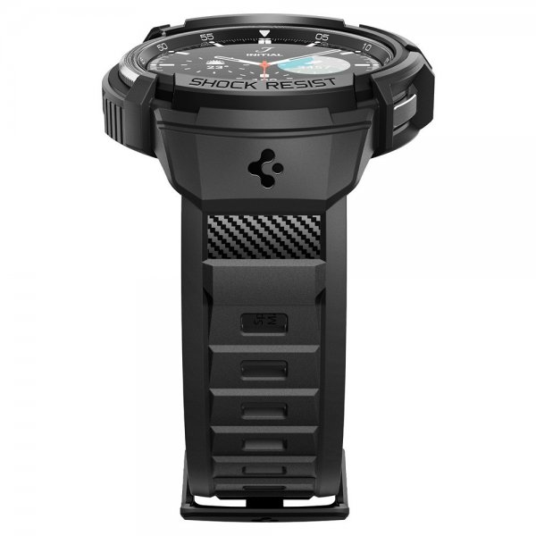 Spigen Samsung Galaxy Watch 6 Classic 47mm Skal og Armbånd Rugged Armor Pro Sort