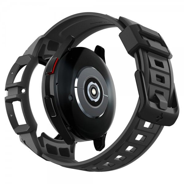 Spigen Samsung Galaxy Watch 6 Classic 47mm Skal og Armbånd Rugged Armor Pro Sort