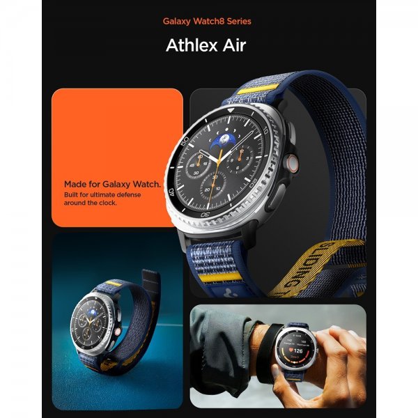 Spigen Samsung Galaxy Watch 8 40/44mm/Classic 46mm Rem Athlex Air Active Navy