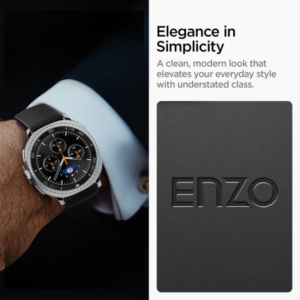 Spigen Samsung Galaxy Watch 8 40/44mm/Classic 46mm Rem Enzo Sort