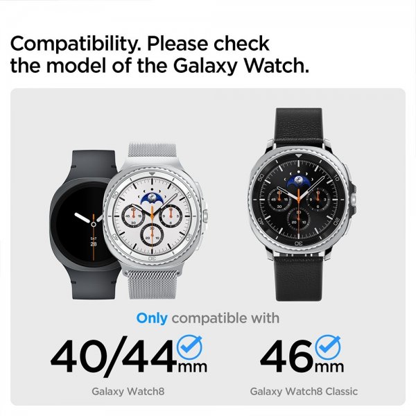 Spigen Samsung Galaxy Watch 8 40/44mm/Classic 46mm Rem Enzo Sort