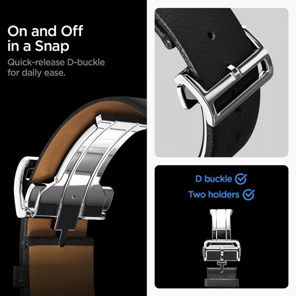 Spigen Samsung Galaxy Watch 8 40/44mm/Classic 46mm Rem Enzo Sort