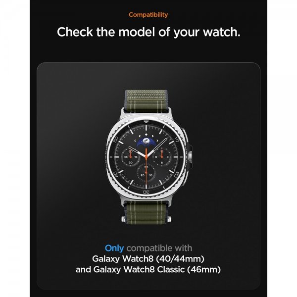 Spigen Samsung Galaxy Watch 8 40/44mm/Classic 46mm Rem WBF0 Grøn
