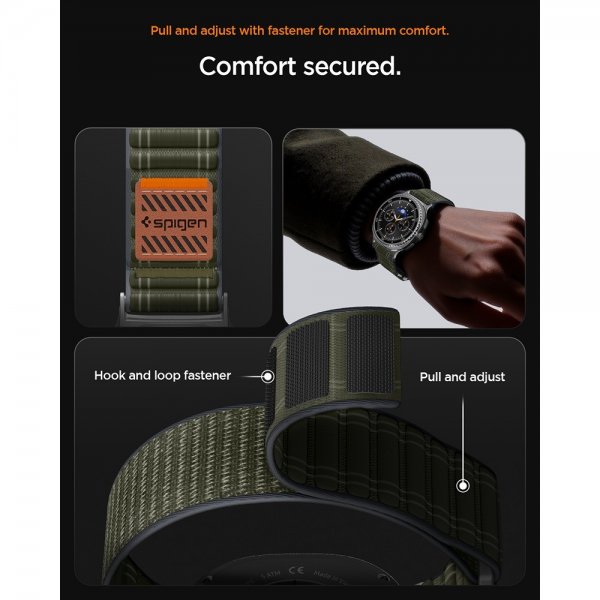 Spigen Samsung Galaxy Watch 8 40/44mm/Classic 46mm Rem WBF0 Grøn