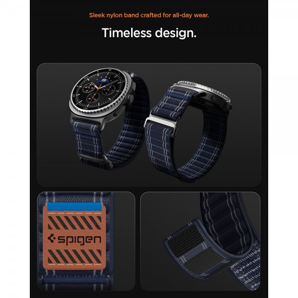 Spigen Samsung Galaxy Watch 8 40/44mm/Classic 46mm Armbånd WBF0 Navy