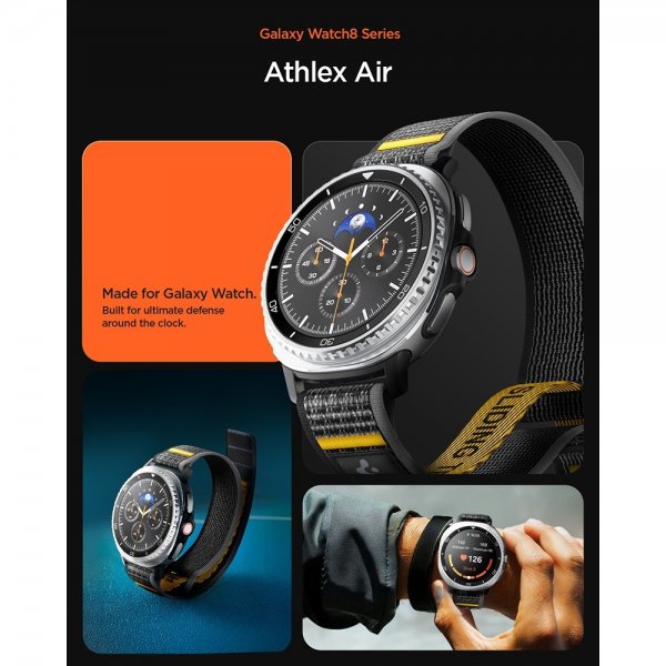 Spigen Samsung Galaxy Watch 8 40/44mm/Classic 46mm Rem Athlex Air Active Black