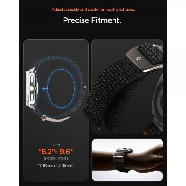 Spigen Samsung Galaxy Watch 8 40/44mm/Classic 46mm Rem DuraPro Flex Sort
