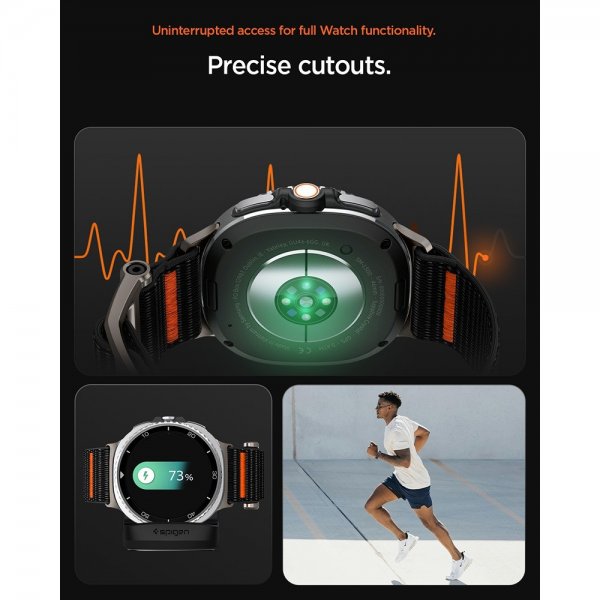 Spigen Samsung Galaxy Watch 8 40/44mm/Classic 46mm Rem DuraPro Flex Sort