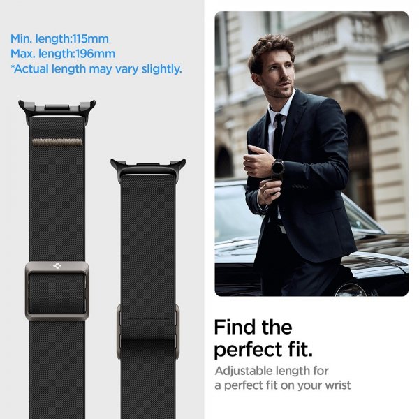 Spigen Samsung Galaxy Watch 8 40/44mm/Classic 46mm Armbånd Lite Fit Sort