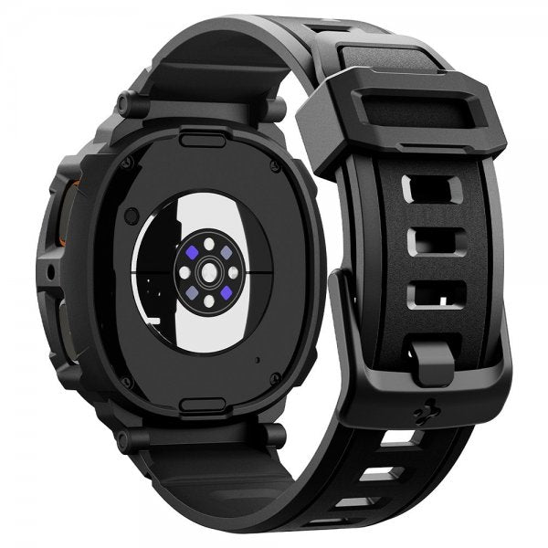 Spigen Samsung Galaxy Watch 8 44mm Armbånd og Cover Rugged Armor Pro Mat Sort
