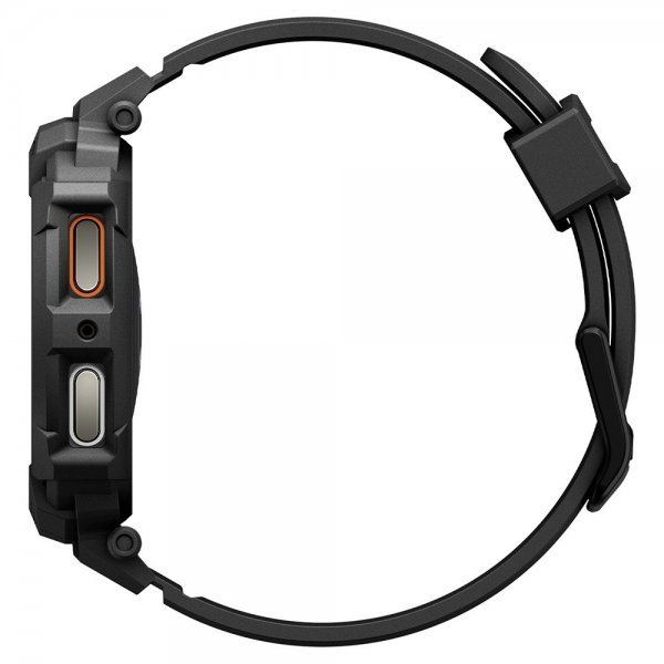 Spigen Samsung Galaxy Watch 8 44mm Armbånd og Cover Rugged Armor Pro Mat Sort