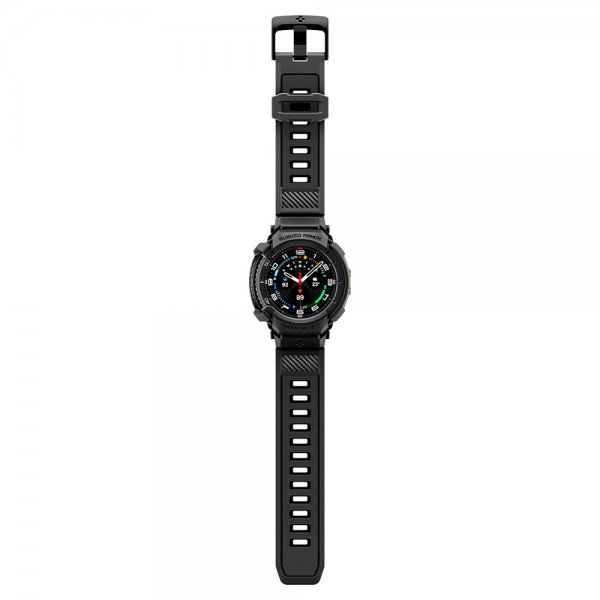 Spigen Samsung Galaxy Watch 8 Classic 46mm Armbånd og Cover Rugged Armor Pro Mat Sort