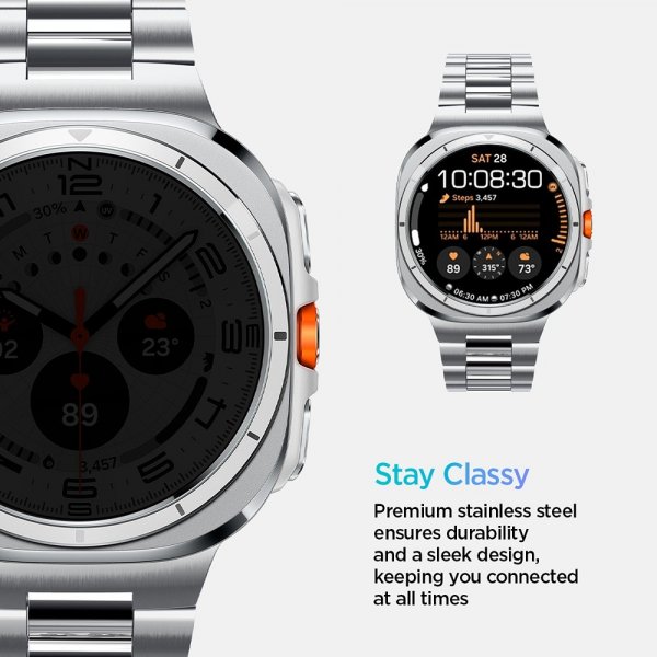 Spigen Samsung Galaxy Watch Ultra 47mm Rem Modern Fit 316L Sølv