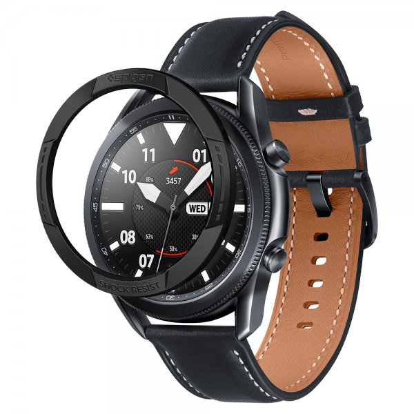 Spigen Samsung Galaxy Watch3 45mm Skal Chrono Shield Sort
