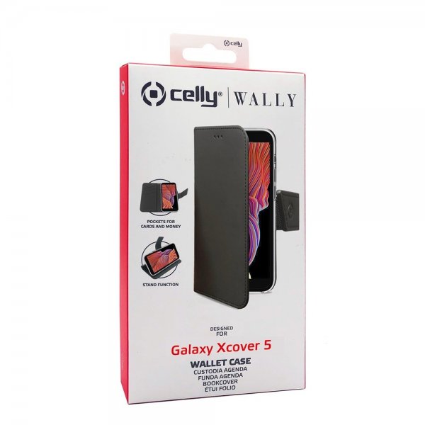 Celly Samsung Galaxy XCover 5 Etui Wally Wallet Case Sort