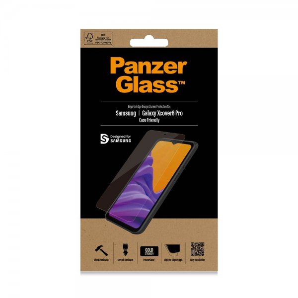 PanzerGlass Samsung Galaxy Xcover 6 Pro Skærmbeskyttelse Edge-to-Edge Case Friendly