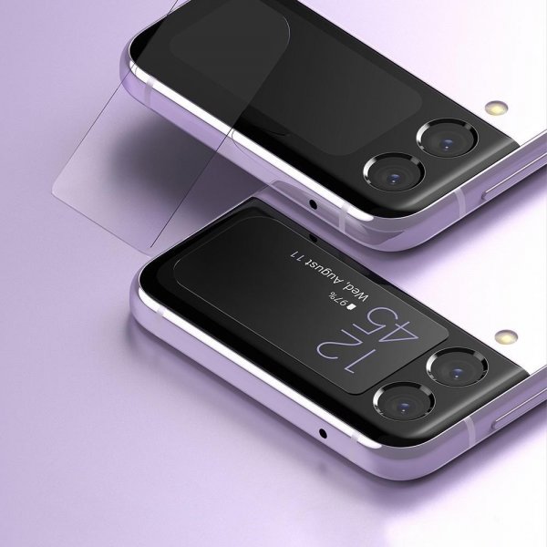 Ringke Samsung Galaxy Z Flip 3 Skærmbeskytter Cover Display Protector Glass 3-pak