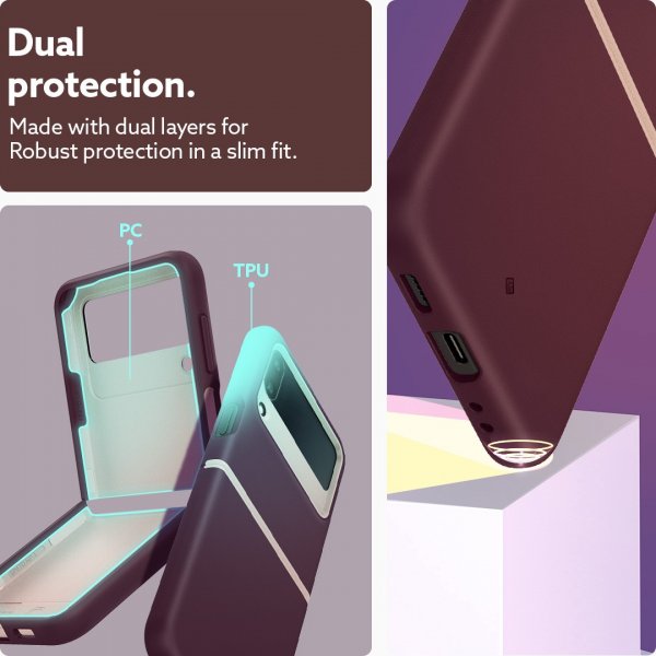 Caseology Samsung Galaxy Z Flip 4 Cover Nano Pop Burgundy Bean