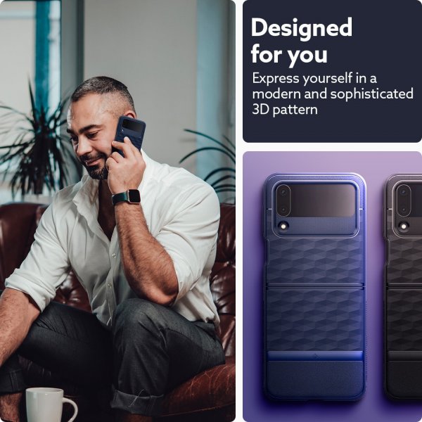 Caseology Samsung Galaxy Z Flip 4 Cover Parallax Midnight Blue