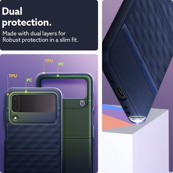 Caseology Samsung Galaxy Z Flip 4 Cover Parallax Midnight Blue
