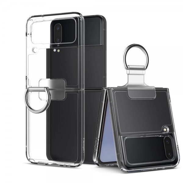 Spigen Samsung Galaxy Z Flip 4 Cover Thin Fit Ring My Sketch Crystal Clear
