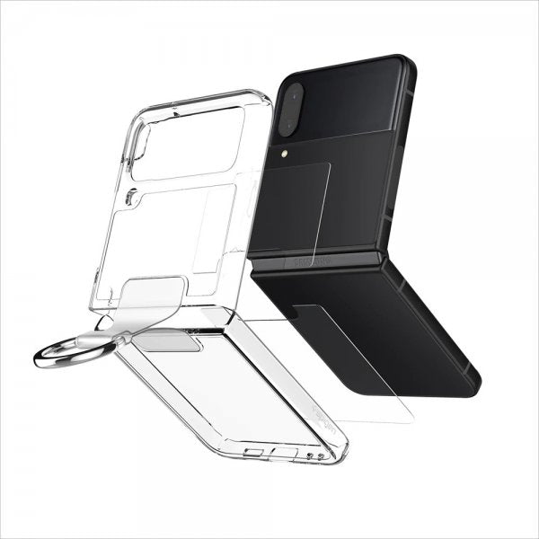 Spigen Samsung Galaxy Z Flip 4 Cover Thin Fit Ring My Sketch Crystal Clear