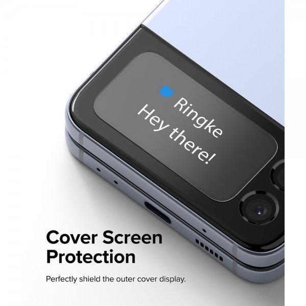Ringke Samsung Galaxy Z Flip 4 Skærmbeskyttelse Cover Display Protector Glass 3-pak