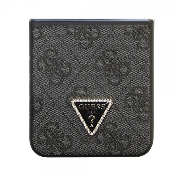 Guess Samsung Galaxy Z Flip 5 Skal 4G Metal Triangle Strass Sort