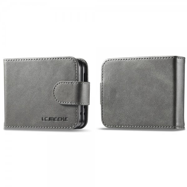 Lc.Imeeke Samsung Galaxy Z Flip 6/Flip 7 FE Cover med Kortlomme og Stativfunktion Grå