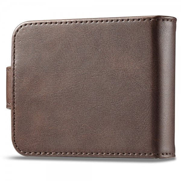 Lc.Imeeke Samsung Galaxy Z Flip 6/Flip 7 FE Cover med Kortplads og Standfunktion Mørkebrun