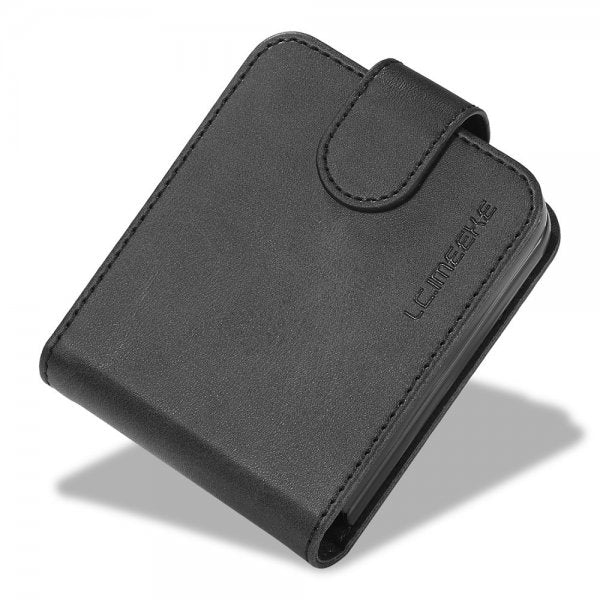 Lc.Imeeke Samsung Galaxy Z Flip 6/Flip 7 FE Cover med Kortrum Kickstand Funktion Sort