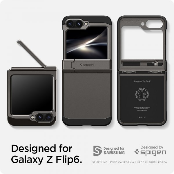 Spigen Samsung Galaxy Z Flip 6/Galaxy Z Flip 7 FE Cover Tough Armor Pro Gunmetal