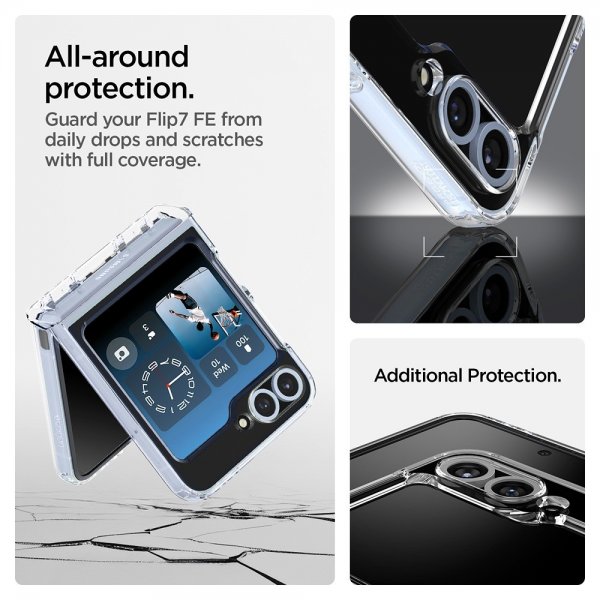 Spigen Samsung Galaxy Z Flip 6/Galaxy Z Flip 7 FE Cover Ultra Hybrid Pro MagFit Clear White