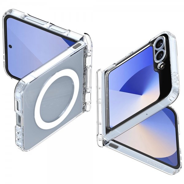 Spigen Samsung Galaxy Z Flip 6/Galaxy Z Flip 7 FE Cover Ultra Hybrid Pro MagFit Clear White