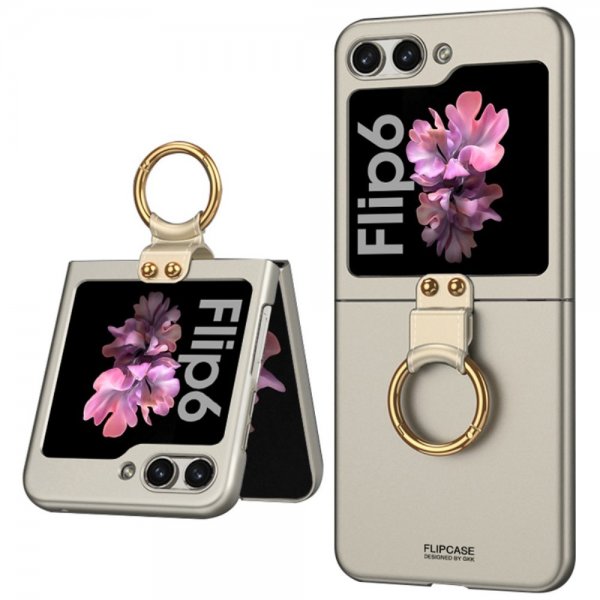 GKK Samsung Galaxy Z Flip 6/Flip 7 FE Cover Fingerring Grå