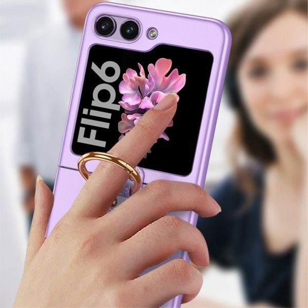 GKK Samsung Galaxy Z Flip 6/Flip 7 FE Cover Fingerring Grå