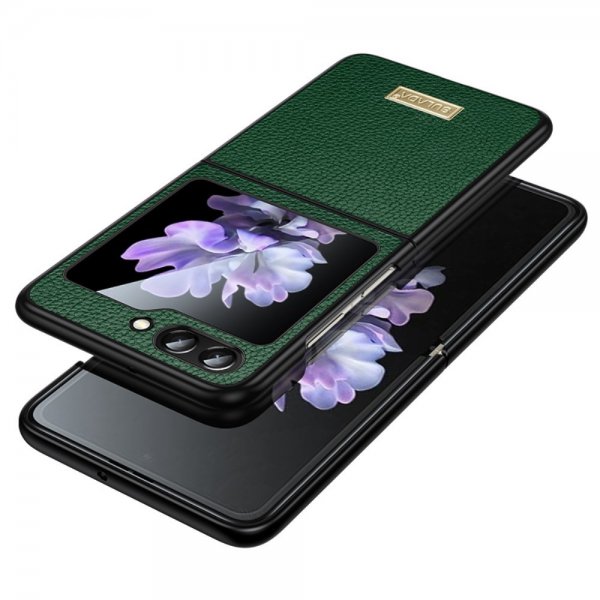 Cover til Samsung Galaxy Z Flip 6/Flip 7 FE Litchi-tekstur Grøn