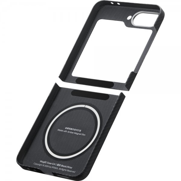 Pitaka Samsung Galaxy Z Flip 6 Cover MagEZ Case 5 Sort/Grå Twill