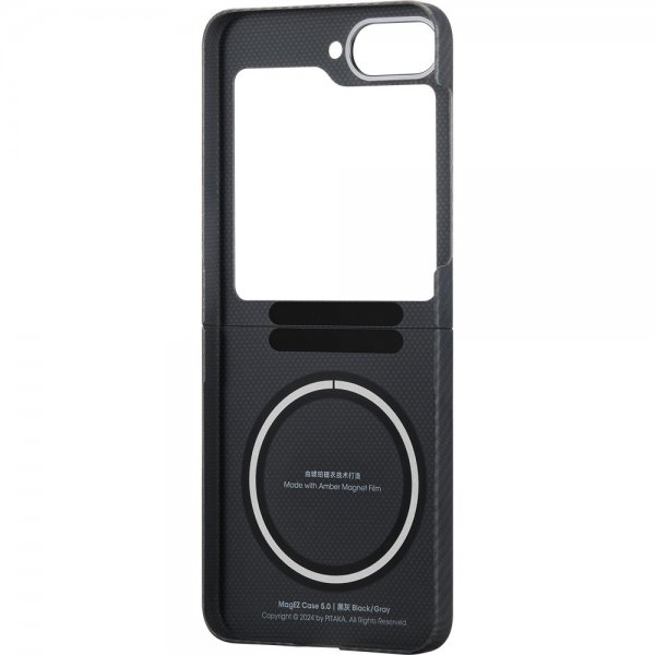 Pitaka Samsung Galaxy Z Flip 6 Cover MagEZ Case 5 Sort/Grå Twill