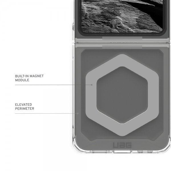 Urban Armor Gear (UAG) Samsung Galaxy Z Flip 6/Flip 7 FE Cover Plyo Pro MagSafe Ice/Silver