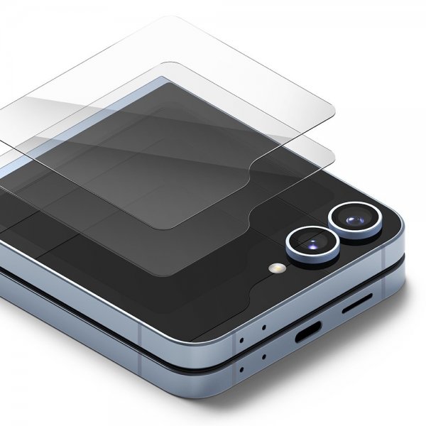 Ringke Samsung Galaxy Z Flip 6/Flip 7 FE Skærmbeskyttelse Cover Display Protector Glass 2-pak