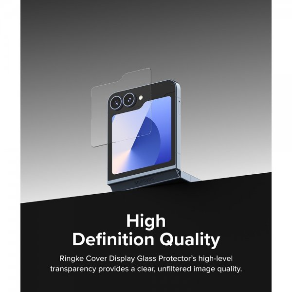 Ringke Samsung Galaxy Z Flip 6/Flip 7 FE Skærmbeskyttelse Cover Display Protector Glass 2-pak