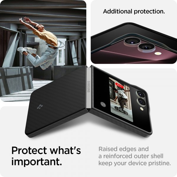 Spigen Samsung Galaxy Z Flip 7 Cover Air Skin Aramid Sort