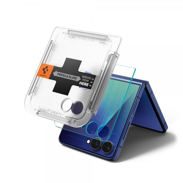 Spigen Samsung Galaxy Z Flip 7 Skærmbeskyttelse GLAS.tR EZ Fit 2-pak